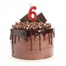 Geburtstags-Tortenkerze Zahl "6" (5,5 cm)